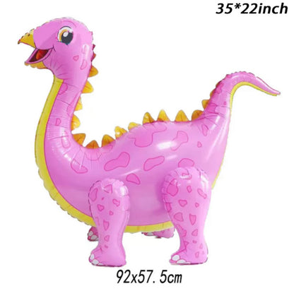 Dinosaur Balloon for Birthday Party Decorations - Giant 3D Self-Standing Dinosaur Balloon 22'' - Available in 3 colors - Cute Self-Standing Dino Aluminum Balloons